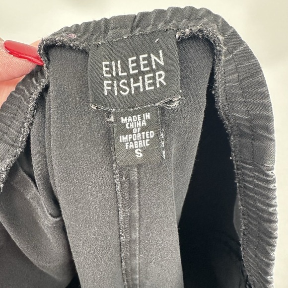 Eileen Fisher Women S Designer Business Straight Leg Zip Up Black Dress Pants - Picture 6 of 8